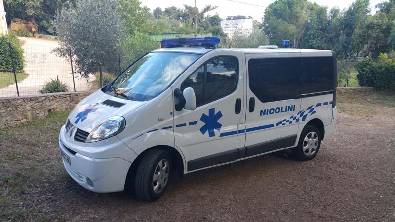 Service ambulancier, Corse